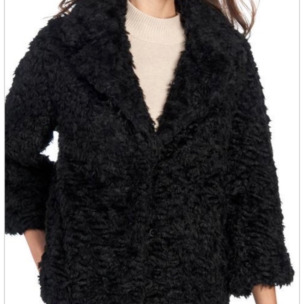 Max studio curly faux fur coat